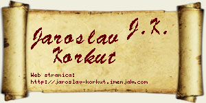Jaroslav Korkut vizit kartica